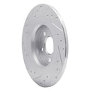 R1 18-25 Volvo S60 Rear Right Drilled & Slotted Silver Brake Rotor