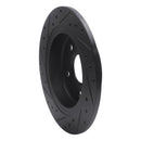 R1 11-16 Buick LaCrosse Rear Right Drilled & Slotted Black Brake Rotor