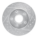 R1 1983-1992 Ford Explorer Front Right Drilled & Slotted Silver Brake Rotor
