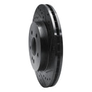 R1 98-05 Mercedes-Benz ML430 Front Right Drilled & Slotted Black Brake Rotor
