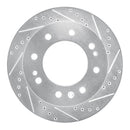 R1 11-25 Chevrolet Silverado 2500 HD Front & Rear Drilled & Slotted Silver Brake Rotor Set