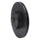 R1 09-12 Subaru Impreza Front & Rear Drill/Slot Black Rotors w/Optimum Pads