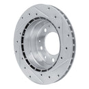 R1 84-89 Porsche 911 Rear Left Drilled & Slotted Silver Brake Rotor