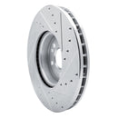 R1 2020-2023 Mercedes-Benz GLE350 Front Left Drilled & Slotted Silver Brake Rotor