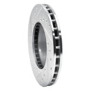 R1 87-91 Toyota Camry Front Right Drilled & Slotted Silver Brake Rotor