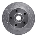 R1 1988-1991 Chevrolet C1500 Front Right Drilled & Slotted Silver Brake Rotor