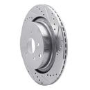 R1 09-24 Infiniti Q60 Front & Rear Drilled & Slotted Silver Brake Rotor Set
