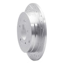R1 06-09 Hyundai AZERA Rear Right Drilled & Slotted Silver Brake Rotor
