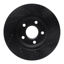 R1 97-05 Buick Park Avenue Front Left Drilled & Slotted Black Brake Rotor