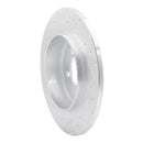 R1 03-05 Lincoln AVIATOR Rear Right Drilled & Slotted Silver Brake Rotor