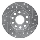 R1 10-19 Audi A3 Front & Rear Drilled & Slotted Silver Brake Rotor Set