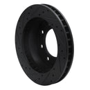 R1 99-20 Cadillac DeVille Front Right Drilled & Slotted Black Brake Rotor