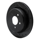 R1 03-11 Ford Crown Victoria Rear Drilled & Slotted Black Brake Rotor Set