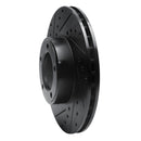 R1 71-97 Jaguar Vanden Plas Front Left Drilled & Slotted Black Brake Rotor
