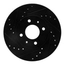 R1 12-25 Dodge Attitude (Mexico) Front and Rear Drilled & Slotted Black Rotor Kit