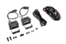Go Rhino Xplor Bright Series Rectangle LED Flood Light Kit (Surface/Thread Std Mnt) 3x2 - Blk (Pair)
