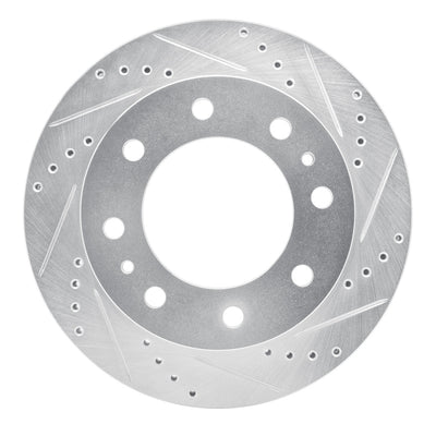 R1 75-79 Dodge W200 Front Right Drilled & Slotted Silver Brake Rotor
