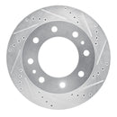 R1 75-79 Dodge W200 Front Right Drilled & Slotted Silver Brake Rotor