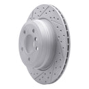 R1 07-19 BMW X5 Rear Left Drilled & Slotted Geo-Carbon Rotor