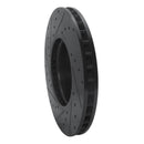 R1 19-26 Mercedes-Benz A220 Front Right Drilled & Slotted Black Brake Rotor