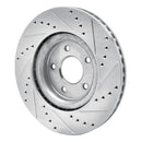 R1 14-19 Nissan X-Trail Front Drill & Slot Silver Rotors