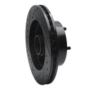 R1 67-74 Buick GS Front Right Drilled & Slotted Black Brake Rotor