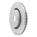 R1 11-25 Dodge Durango Front Right Drilled & Slotted Silver Brake Rotor