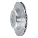 R1 09-16 BMW Z4 Front Right Drilled & Slotted Silver Brake Rotor