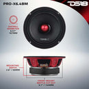 DS18 6.5in 250 Watts RMS 4 ohm Mid-Range Loudspeaker Bullet Loudspeaker