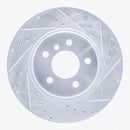 R1 11-16 BMW 528I Front Right Drilled & Slotted Silver Brake Rotor