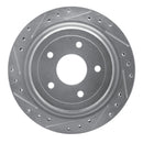 R1 05-13 Cadillac XLR Front & Rear Drilled & Slotted Silver Brake Rotor Set