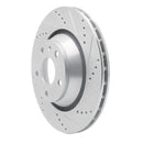 R1 08-15 Audi TT Quattro Rear Right Drilled & Slotted Silver Brake Rotor