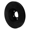 R1 03-05 Land Rover Range Rover Front Left Drilled & Slotted Black Brake Rotor