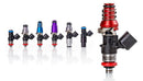 Injector Dynamics ID1050X Injectors 11mm (Blue) Adaptor Tops Denso Lower Cushions (Set of 8)