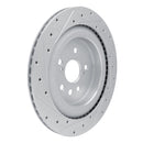 R1 20-25 Lexus RX500h Rear Right Drilled & Slotted Silver Brake Rotor