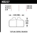 Hawk Wilwood BBK/Ap Racing/Outlaw HPS Street Brake Pads