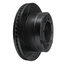 R1 11-22 Ford F-350 Super Duty 2WD Rear Left Drilled & Slotted Black Brake Rotor