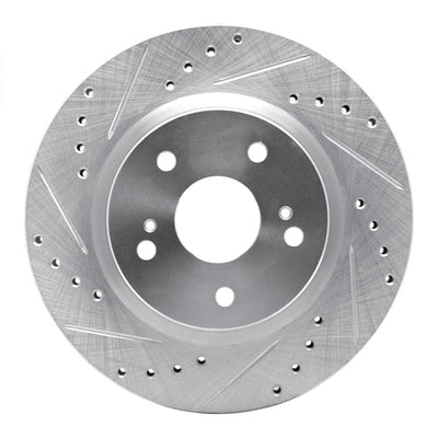 R1 06-17 Suzuki Grand Vitara Front Left Drilled & Slotted Silver Brake Rotor