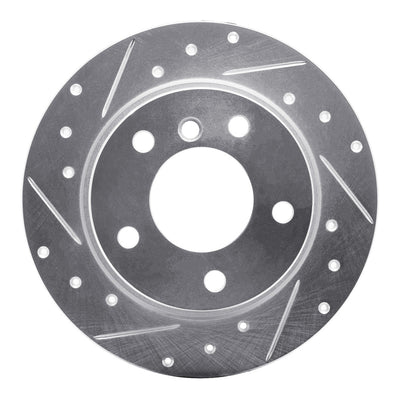 R1 03-06 BMW Z4 Rear Left Drilled & Slotted Silver Brake Rotor