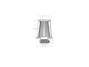 aFe POWER Universal Clamp-On Air Filter w D2 Dura-Dry Media 2-3/4in F x 6in B x 4-3/4in T x 5inH
