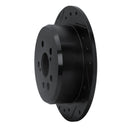 R1 94-95 Toyota Celica Rear Left Drilled & Slotted Black Brake Rotor