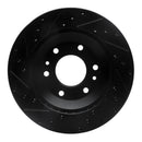 R1 02-05 Buick Rainier Front Right Drilled & Slotted Black Brake Rotor