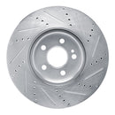 R1 19-25 Mercedes-Benz CLA250 Front Left Drilled & Slotted Silver Brake Rotor