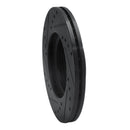 R1 12-25 Dodge Attitude (Mexico) Front Right Drilled & Slotted Black Brake Rotor