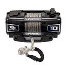 Superwinch 10000 LBS 12V DC 3/8in x 54ft Synthetic Rope Scorpion 10000SR Winch - Black Powdercoat