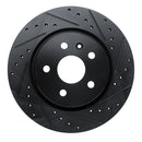 R1 19-25 Buick Envision Rear Right Drilled & Slotted Black Brake Rotor