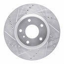 R1 03-05 Infiniti G35 Front & Rear Drilled & Slotted Silver Brake Rotor Set