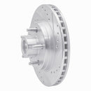 R1 84-87 Lincoln CONTINENTAL Front Right Drilled & Slotted Silver Brake Rotor