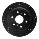 DFC 07-20 Cadillac Escalade ESV Rear Right Drilled & Slotted Black Brake Rotor