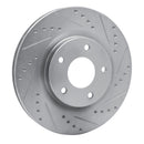R1 07-24 Chrysler 200 Front Drilled & Slotted Silver Brake Rotor Set